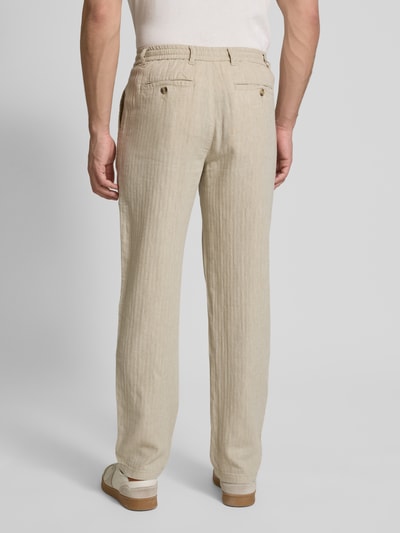 Lindbergh Relaxed Fit aus Baumwoll-Leinen-Mix mit Eingrifftaschen Sand 5