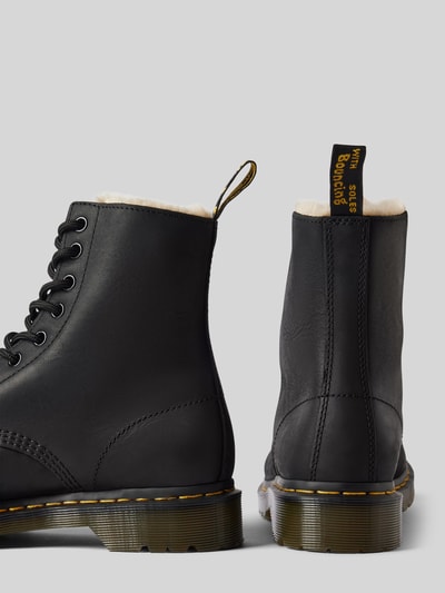 Dr. Martens Buty sznurowane ze skóry z podszewką wewnętrzną model ‘Serena’ Czarny 2