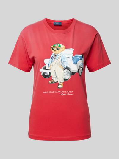 Polo Ralph Lauren T-Shirt mit Motiv- und Label-Print Modell 'TRUCK' Rot 2