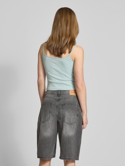 Review Top na ramiączkach z wiązanym detalem Błękitny 5