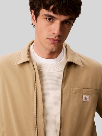 Calvin Klein Jeans Kurtka koszulowa z czystej bawełny w kroju regular fit Beżowy 3