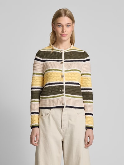 Zero Cardigan mit durchgehender Knopfleiste Beige 4