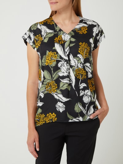 BETTY & CO GREY Blouseshirt met bloemenmotief  Zwart - 4