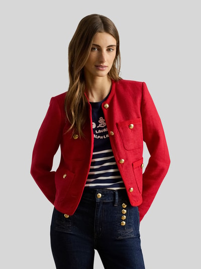 Lauren Ralph Lauren Regular Fit Kurzblazer mit Knopf Details Rot 4