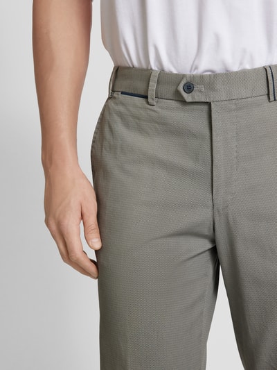 Hiltl Slim Fit Hose mit Bügelfalten Modell 'Teaker' Mittelgrau 3