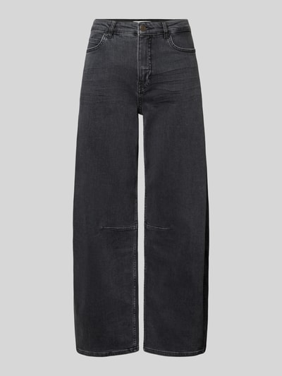 OPUS PANTS Regular Fit Barrel Jeans mit Teilungsnaht Modell 'Mari Vega' Anthrazit 1