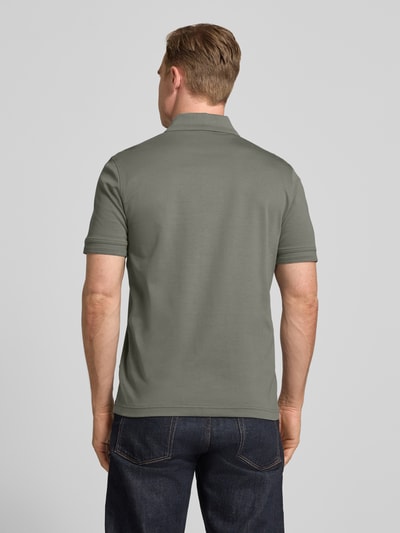 BOSS Orange Koszulka polo o kroju regular fit z czystej bawełny model 'INTERLOCK' Oliwkowy 5