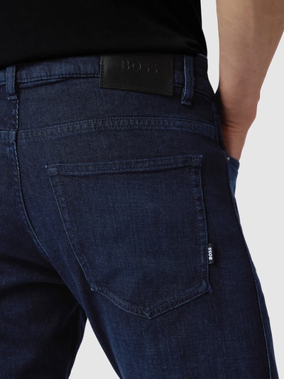 BOSS Slim Fit Jeans mit Stretch-Anteil Modell 'Delaware' Dunkelblau 3