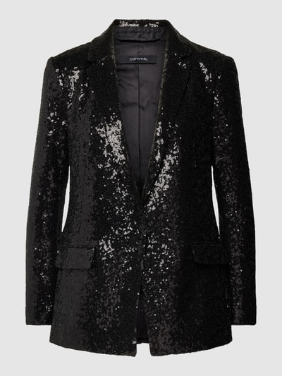 COMMA Blazer met pailletten Zwart - 2
