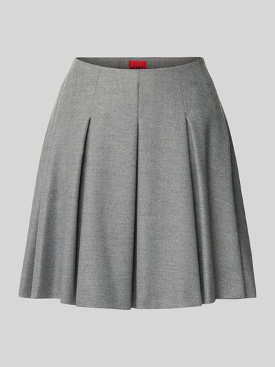 HUGO Regular Fit Mini-Rock aus Flanell  MODELL 'RADINA' Hellgrau Melange 2