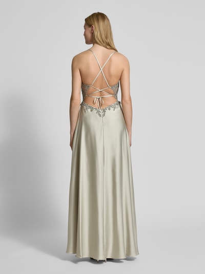 Laona Sukienka wieczorowa z koronkowym obszyciem Zielony 5