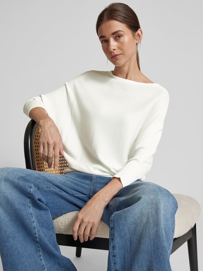 More & More Oversized Strickpullover mit U-Boot-Ausschnitt Offwhite 3