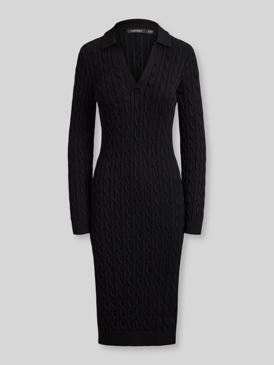Lauren Ralph Lauren Slim Fit Strickkleid aus Baumwoll-Viskose-Mix Black 2