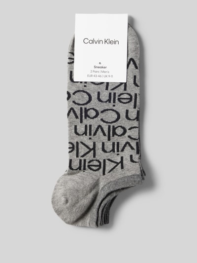 CK Calvin Klein Sokken met labelprint in een set van 2 paar Middengrijs - 3