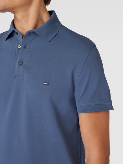 Tommy Hilfiger Koszulka polo o kroju slim fit ze wzorem w paski model ‘1985’ Jeansowy niebieski 3