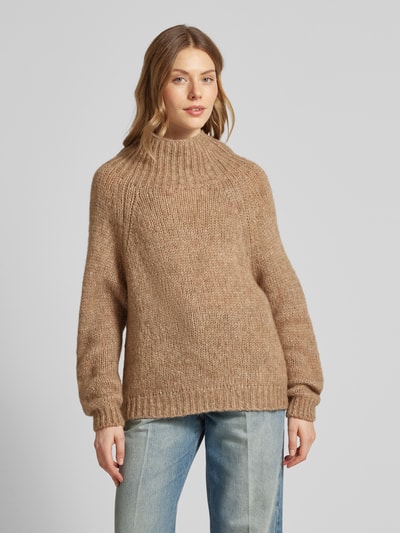 MAX&Co. Strickpullover mit Rundhalsausschnitt Modell 'BERTA' Camel 4