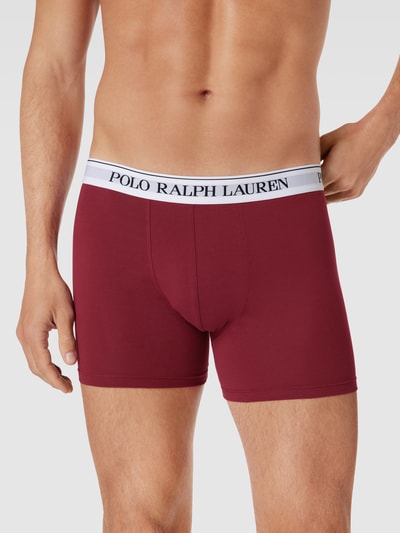 Polo Ralph Lauren Underwear Obcisłe bokserki z elastycznym paskiem z logo model ‘BOXER BRIEF-3 PACK’ Bordowy 3