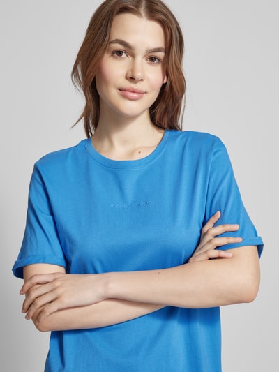 MSCH Copenhagen T-shirt in effen design, model 'Terina' Koningsblauw - 3