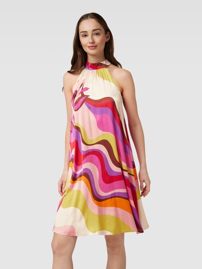 Ana Alcazar Knielanges Kleid mit Allover-Muster Pink 4