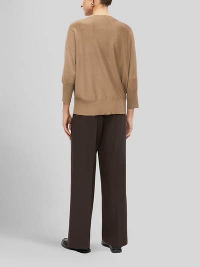s.Oliver BLACK LABEL relaxed fit pullover met vleermuismouwen Taupe - 4