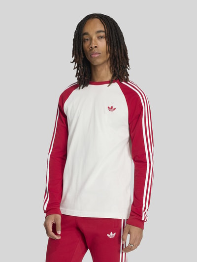 adidas Originals Regular Fit Langarmshirt aus reiner Baumwolle mit Logo-Stitching Offwhite 4