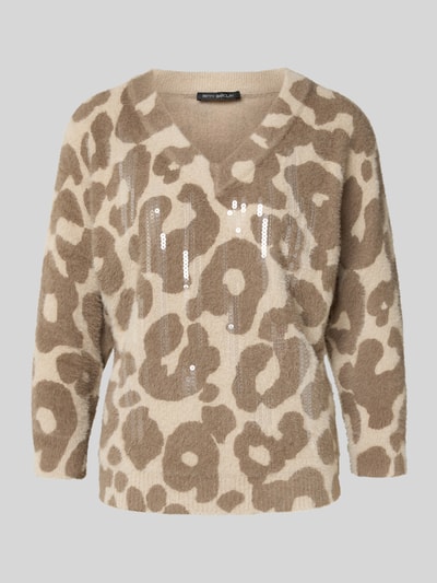 Betty Barclay Strickpullover mit 3/4-Ärmel Taupe 2