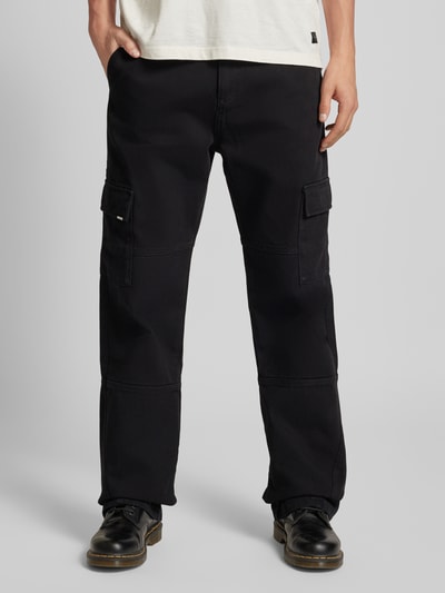 EIGHTYFIVE Baggy Cargohose mit Label-Detail Black 4