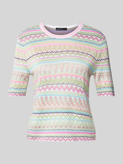 Marc Cain T-Shirt aus Viskose-Mix mit Allover-Muster Neon Gruen 2