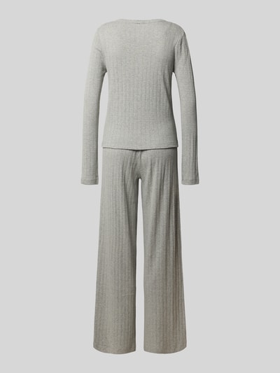 Polo Ralph Lauren Regular Fit Pyjama mit Logo-Stitching Modell 'Pointelle' Hellgrau 3