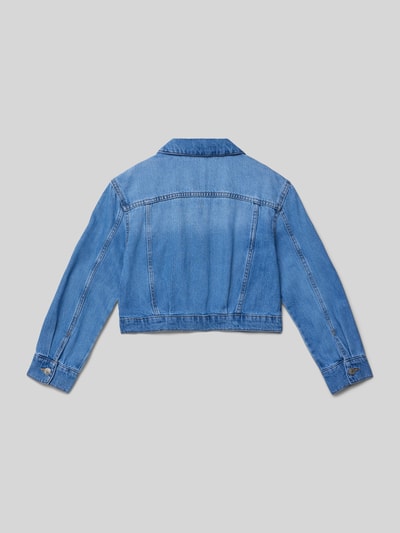 Only Cropped Jeansjacke aus reiner Baumwolle Modell 'LUMI' Blau 3