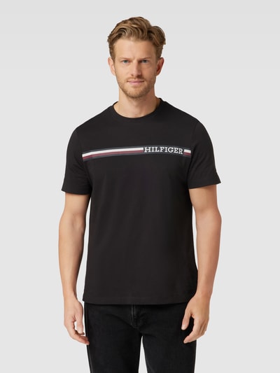 Tommy Hilfiger T-shirt z nadrukiem z logo Czarny 4