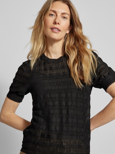Vero Moda Bluzka ze wzorem w paski model ‘NICOLINE’ Czarny 3