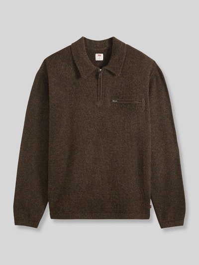 Levi's® troyer o kroju regular fit z czystej bawełny z brustaszą Czekoladowy 2