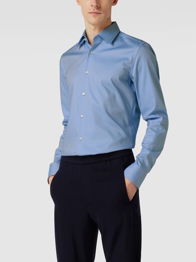 BOSS Slim fit zakelijk overhemd met stretch Bleu - 4