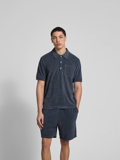 Closed Regular Fit Poloshirt mit Brusttasche Bleu 4