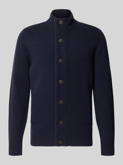 Barbour Cardigan mit Stehkragen Essential PATCH Marine 1