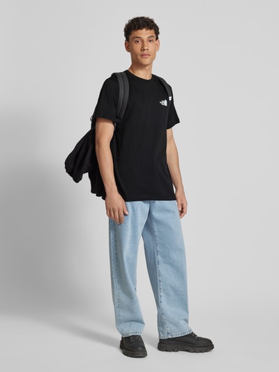 The North Face T-Shirt mit Label-Print Black 1