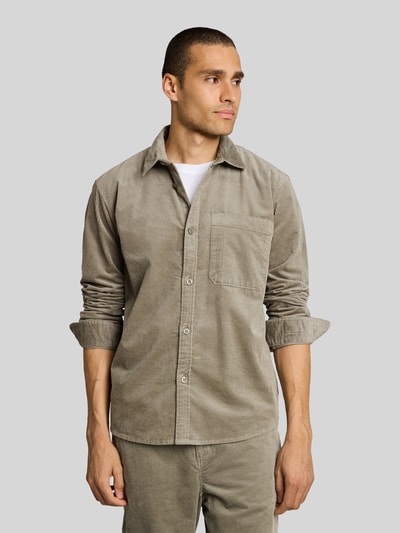 Tom Tailor Denim Koszula casualowa ze sztruksu z pełną listwą guzikową Ciemnozielony 4