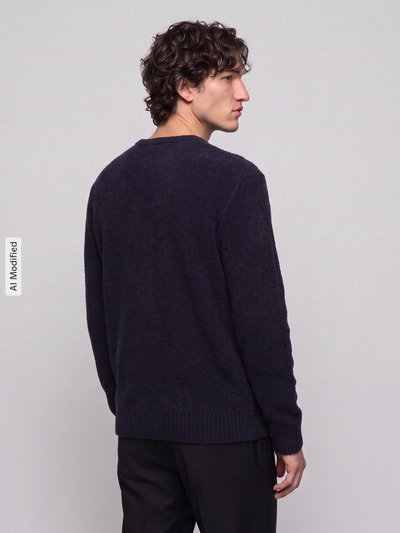 Strellson Pullover mit weicher Strukturoptik Dunkelblau 5