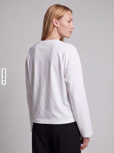 s.Oliver RED LABEL Langarmshirt mit Brusttasche Weiss 5