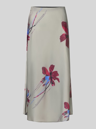 YAS Spódnica midi z plisami model ‘PELLA’ Szarobrązowy 2