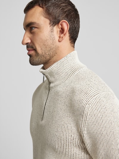 MCNEAL Strickpullover mit Troyer-Kragen Offwhite 3