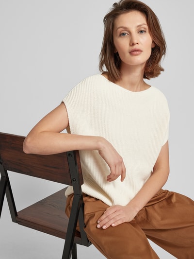 Be Pure Dutch Strickshirt mit U-Boot-Ausschnitt Offwhite 3