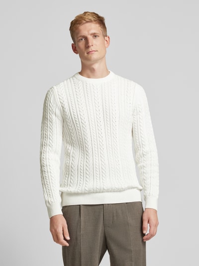 MCNEAL Gebreide pullover met kabelpatroon Offwhite - 4