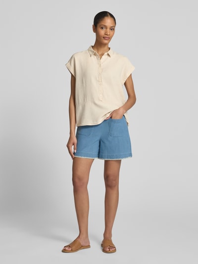 ICHI Shorts mit Eingrifftaschen Jeansblau 1