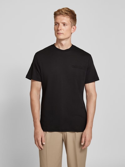 CK Calvin Klein T-shirt z napisem z logo Czarny 4