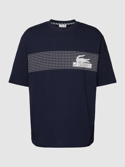 Lacoste T-shirt met labelprint Marineblauw - 2