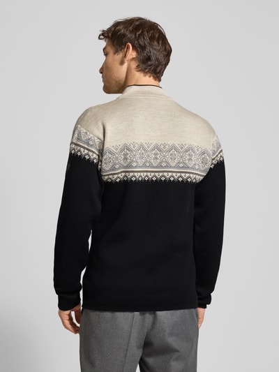 Dale of Norway Wollen pullover met labelstitching, model 'Moritz Mens' Zwart - 5