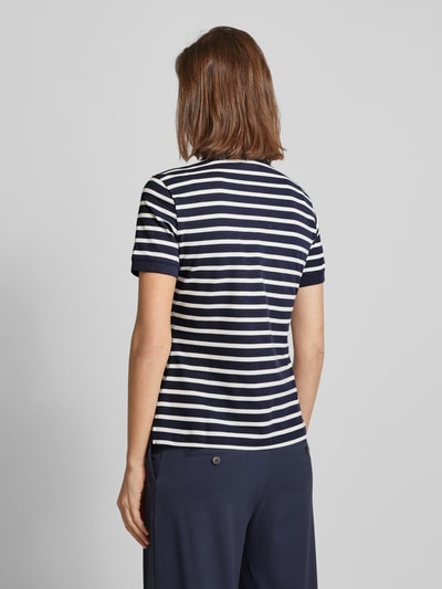 Gant Slim fit poloshirt met streepmotief Marineblauw - 5