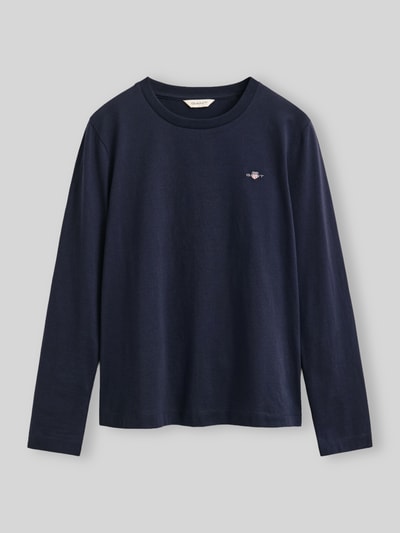 GANT Regular Fit Langarmshirt aus reiner Baumwolle Marine 2